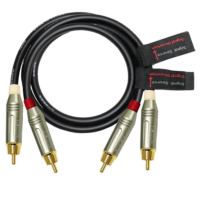 Buy 1 Meter RCA Cable Pair Made with Canare L4E6S, Star Quad, Audio