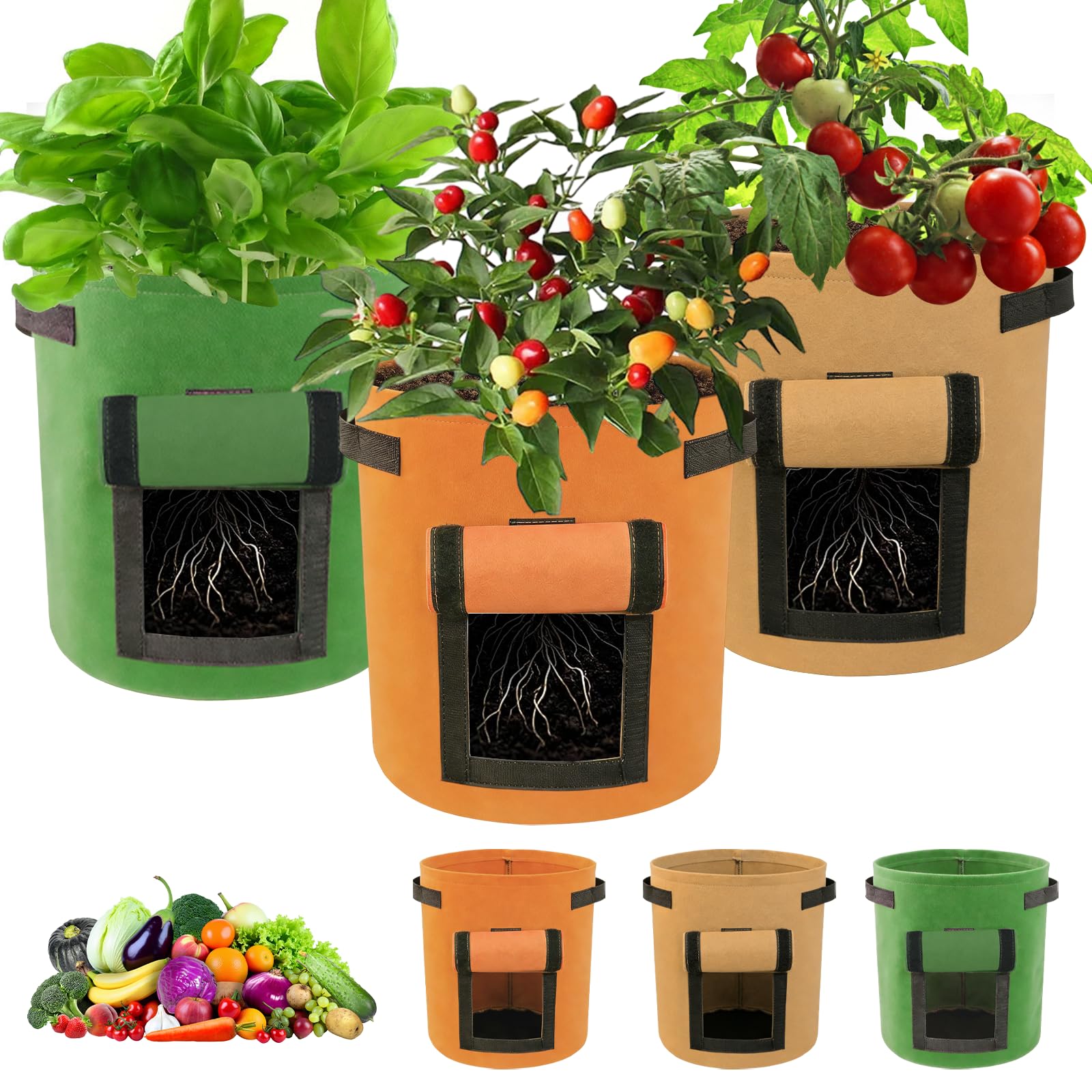 Sac de culture potager pour balcon et terrasse : cultivez vos légumes en feutre respirant