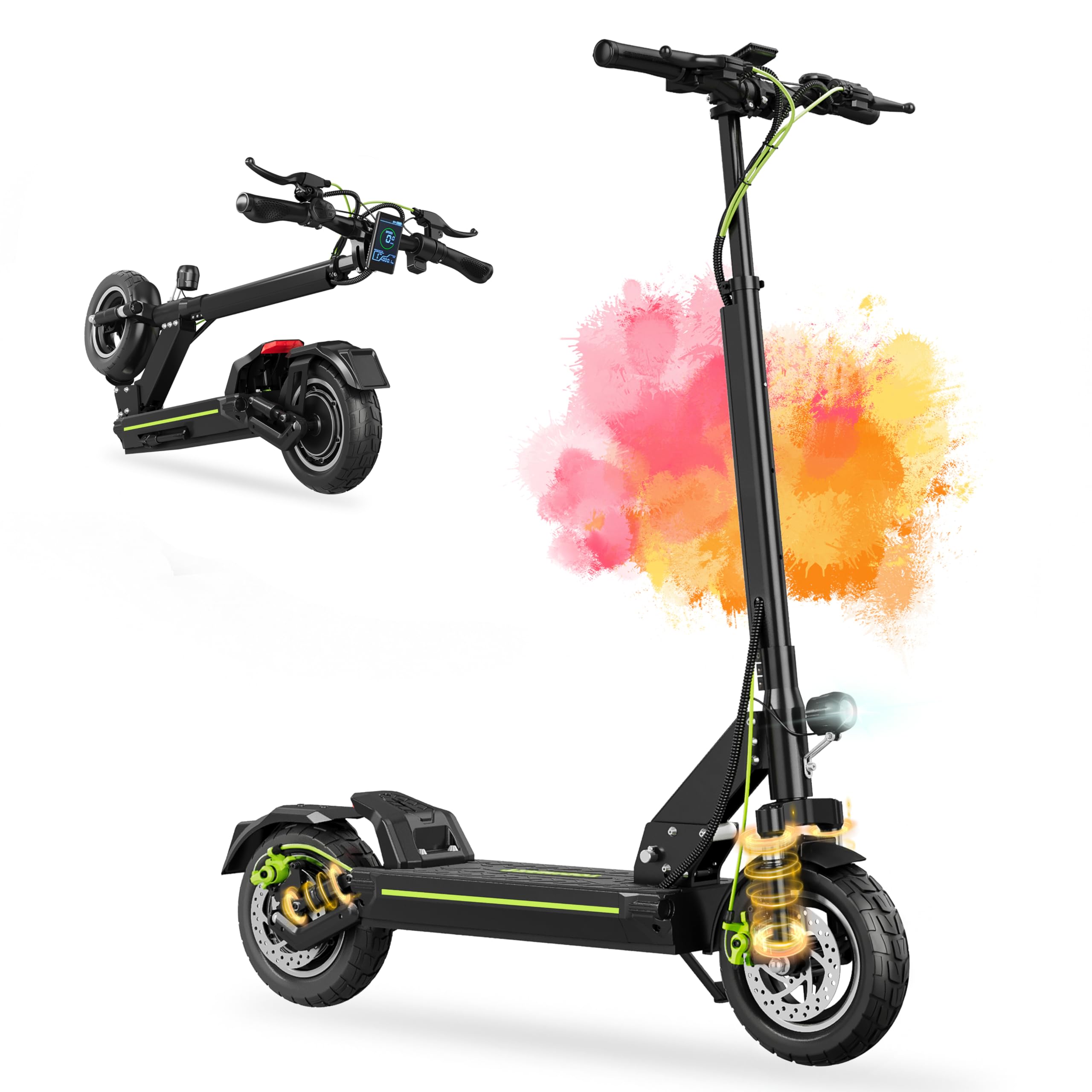 TODIMART D5 Pro Electric Scooter battery and range map