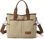 Crossbody Bags for Women Trendy Canvas Hobo Tote Top-handle Hand Bag Multi-pocket Casual Going Out Purse Satchel