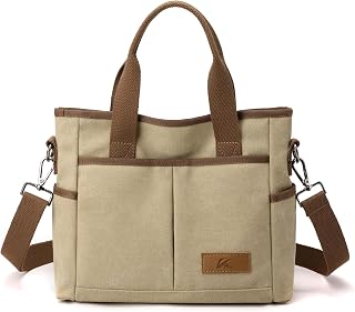 Crossbody Bags for Women Trendy Small Canvas Hobo Tote Top-handle Handbag Multi-pocket Casual Going Out Purse Satchel