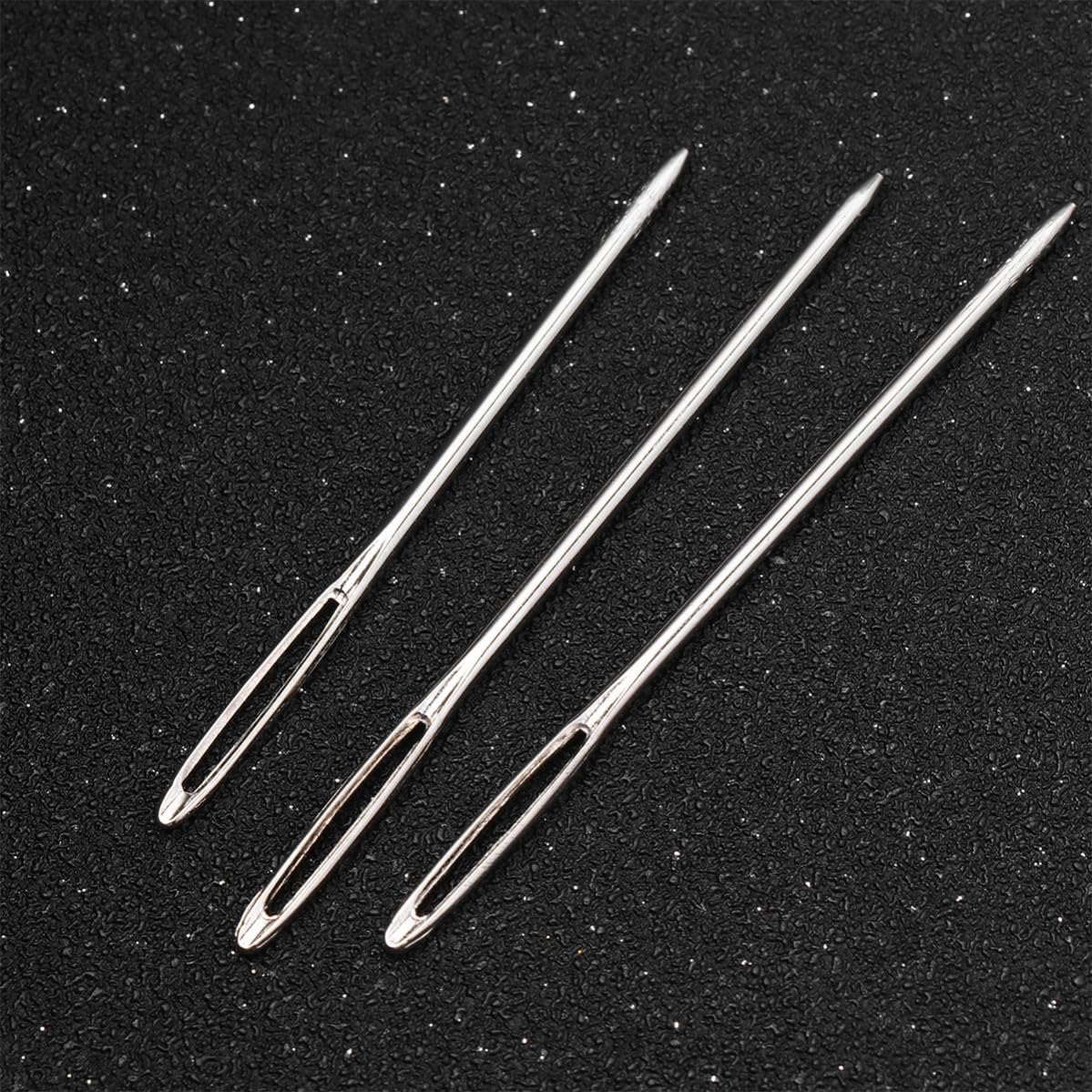 TABLETREANDS 36pcs Large Hole Needles Embroidery Needles Lightweight for Sewing with 3pcs Storage Bottle Easy Threading for Women