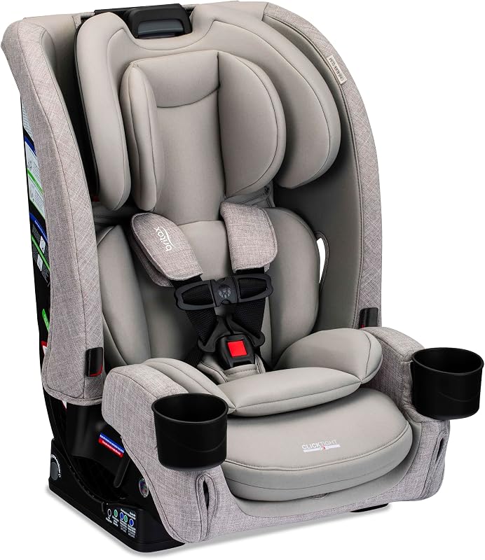 Britax One4Life Slim All in One Car Seat, Up to 10 Years Use — Parchment | Rear Facing, Forward Facing, & Booster Mode, 17.5” Slim Car Seat Design, Easy Installation With ClickTight, SafeWash Fabrics
