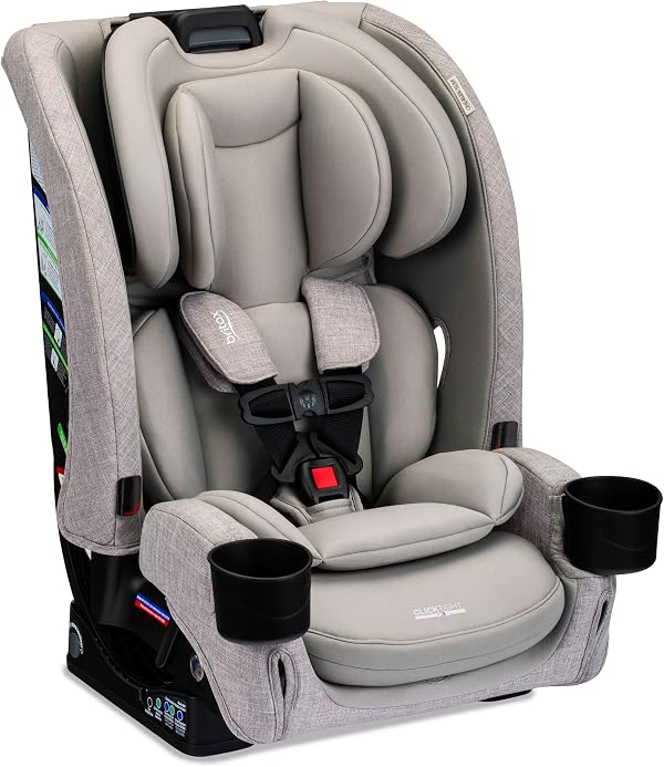 Britax One4Life Slim All in One Car Seat, Up to 10 Years Use — Parchment | Rear Facing, Forward Facing, & Booster Mode, 17.5” Slim Car Seat Design, Easy Installation With ClickTight, SafeWash Fabrics, Parchment, One4Life Slim
