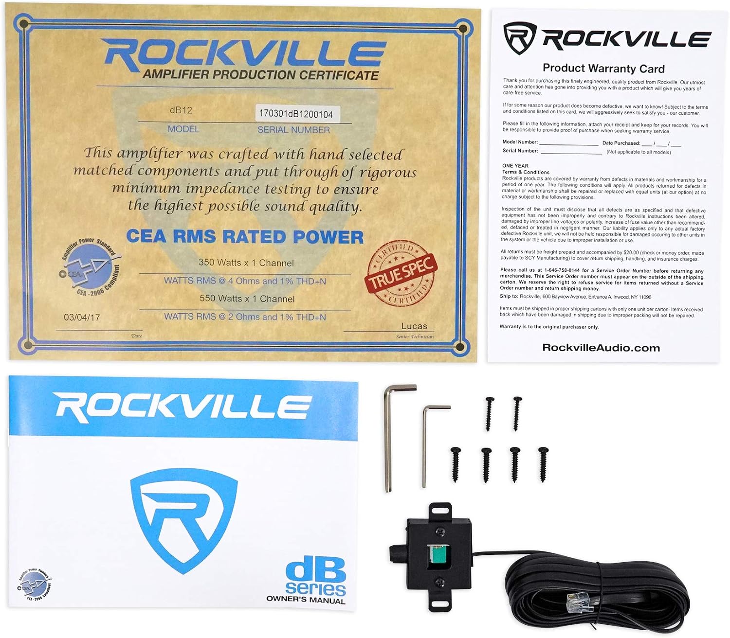 Rockville DK512 Dual 12" 2800W K5 Car Subwoofer Enclosure+dB12 Amplifier, 2-Ohm, Deep Bass, Durable MDF, Complete Wiring Kit, for Car Audio Enthusiasts