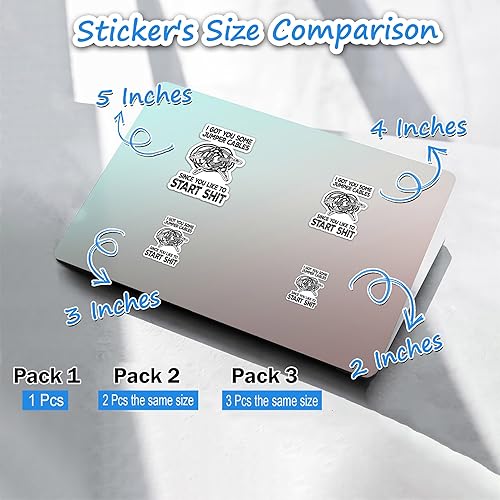 Miniatura 4 de Milleyz I Got You Some Jumper Cables Since You Like To Start Sh*t - Adhesivo de cuello azul, calcomanías de casco duro, calcomanías divertidas,