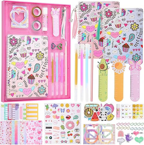 Paquete de 2 diarios de bricolaje, diarios para niños de 8, 9, 10, 11, 12, 13, 14 años, interesantes regalos de cumpleaños para niñas, arte,