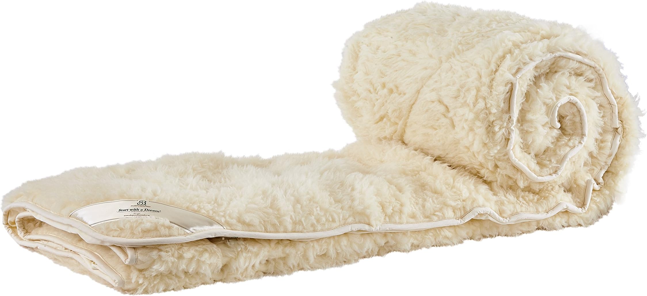 Wow 100 Organic Merino Wool Pillow Top Mattress Topper 2" for Back Pain Relief