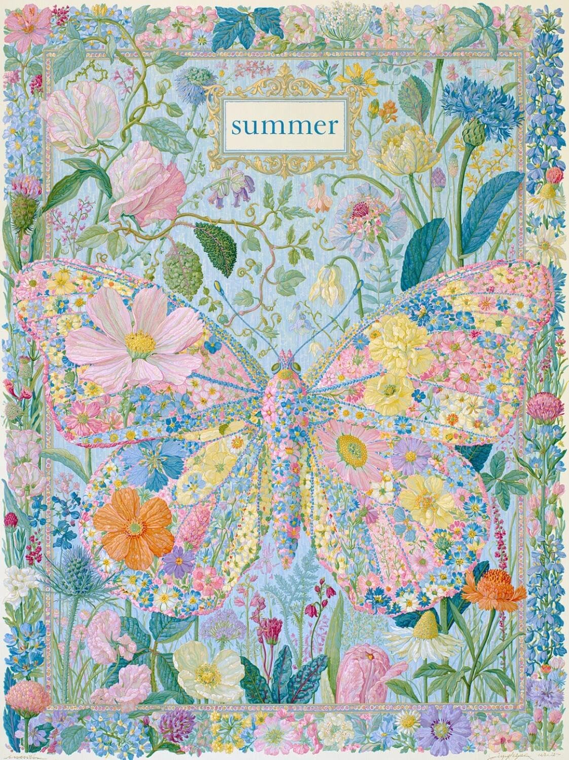 AxiangziK DIY Embroidery Kit Fiori e farfalle 11CT 80x100cm