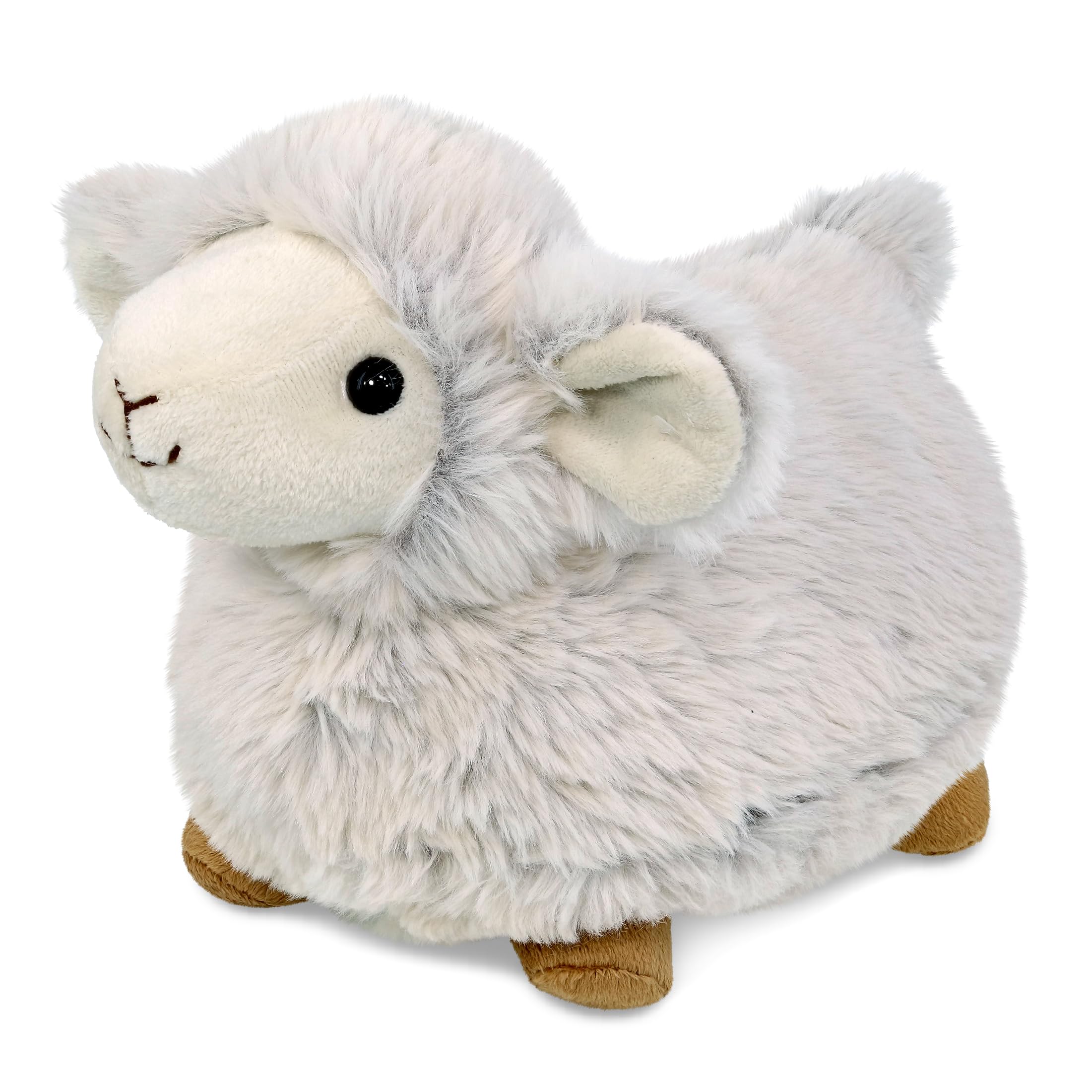 DolliBu White Sheep Stuffed Animal - Super Soft Stuffed Sheep Plush Toy for Girls and Boys, Cute and Cuddly Toy Sheep, Realistic Farm Stuffed Animal Sheep Gift for Kids and Adults - 11.5 Inches