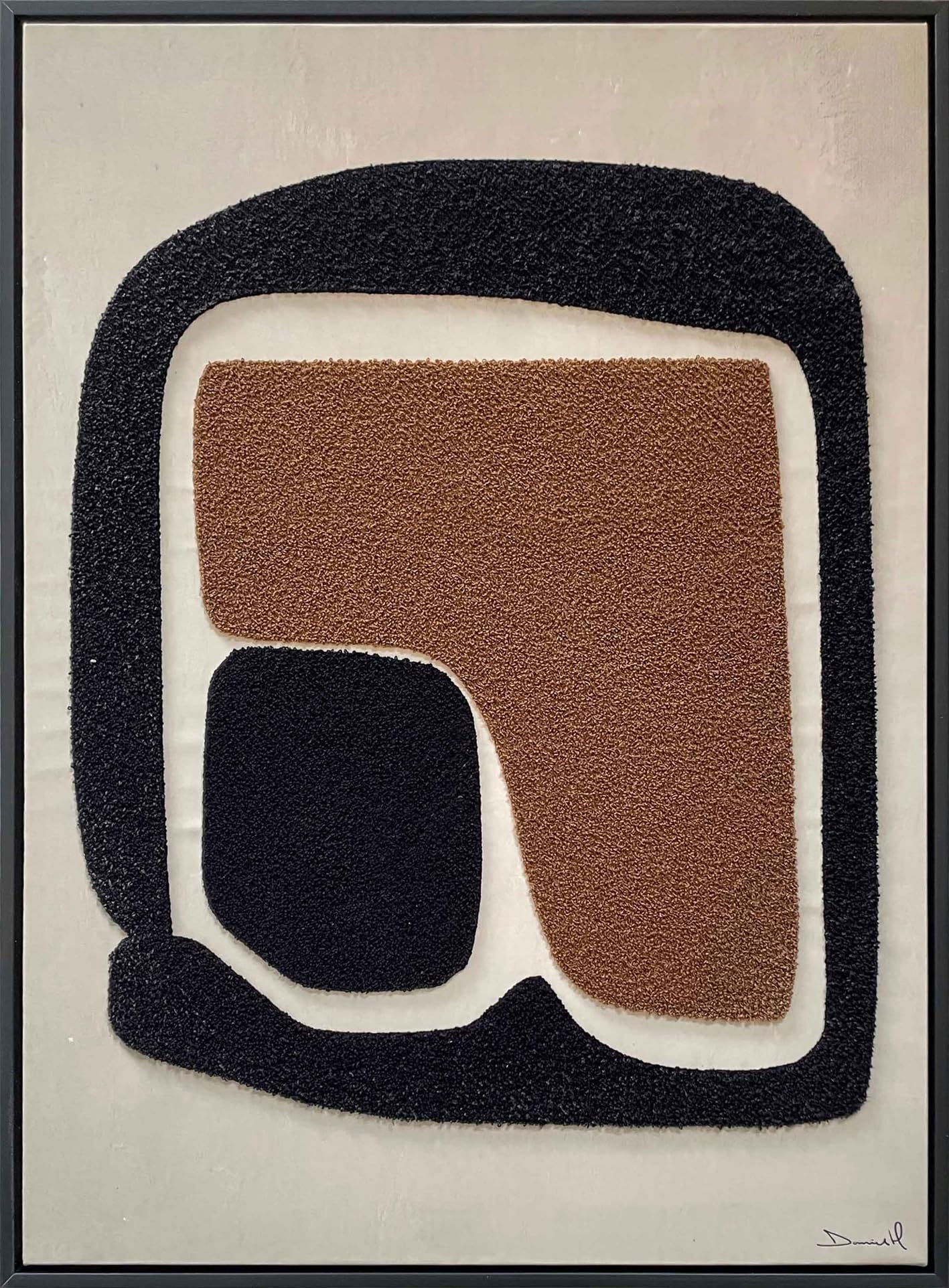 Dan Hobday - Mode Ii 60cm x 80cm Framed Canvas With Embroided Embellishment, Art Group Premium Edit, Official Licensed Premium Wall Art