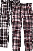 AjezMax Women's Pajama Pants 100% Cotton Winter Plaid Soft Warm Pants