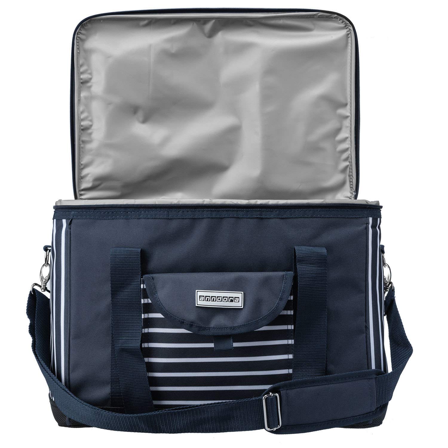 anndora Kühltasche XL 40 Liter – große Isoliertasche mit Getränkehalter & Tragegurt – auslaufsicher & belastbar bis 10kg – Thermotasche für Picknick, Camping, Strand & Einkauf