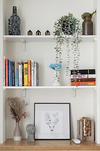 Miniatura 6 de Mr. Bom Plantas colgantes falsas para interiores y exteriores, con maceta para decoración de pared, escritorio, estante (Eucalyptus)