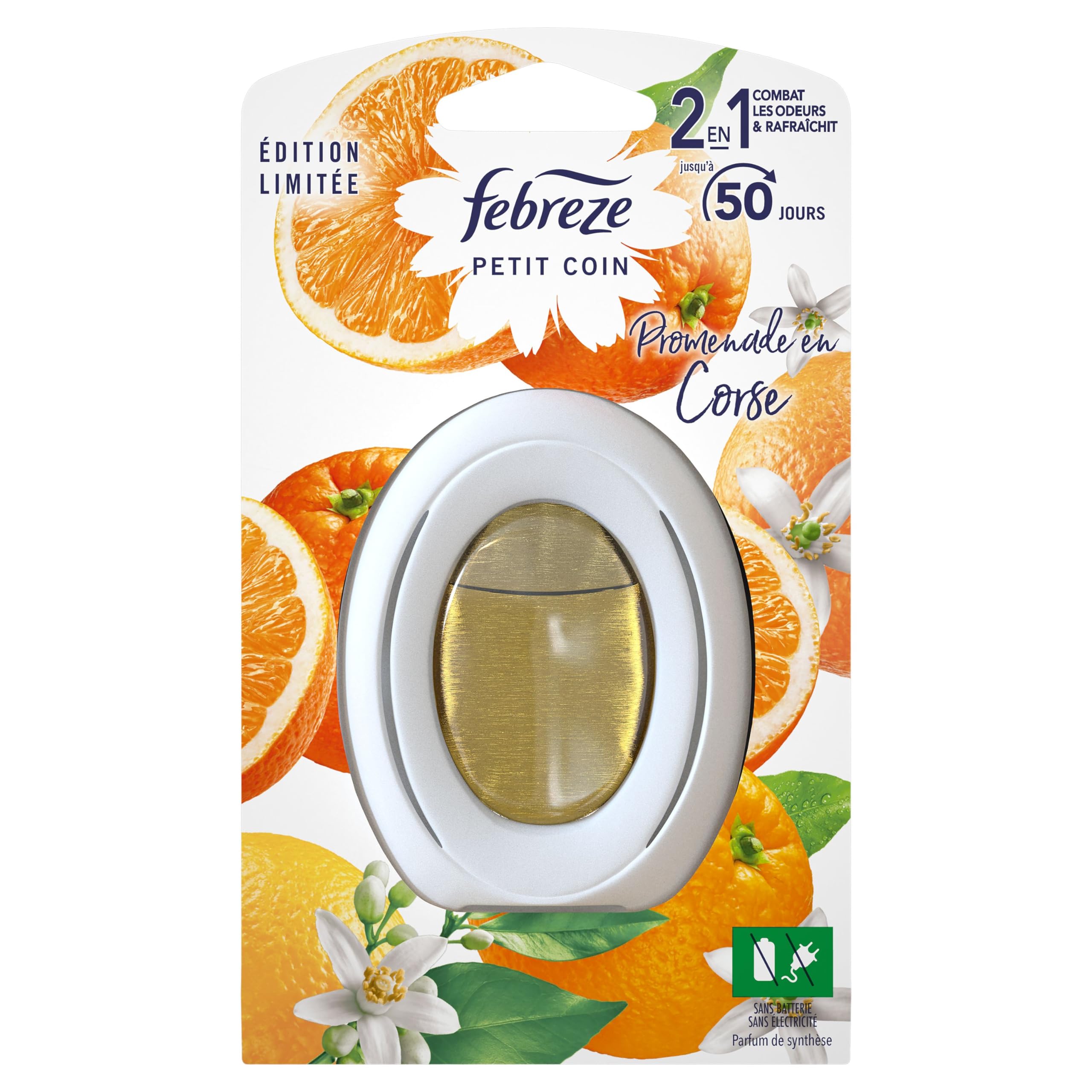 Febreze Petit Coin, Promenade En Corse Désodorisant WC En Continu Pour Élimination Et Prévention Des Odeurs 1 X