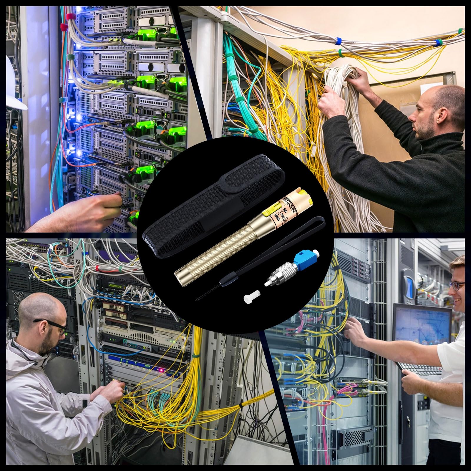 Visual Fault Locator 100 mW, tester per cavi in fibra ottica con interfaccia universale 2,5 mm FC/ST/SC