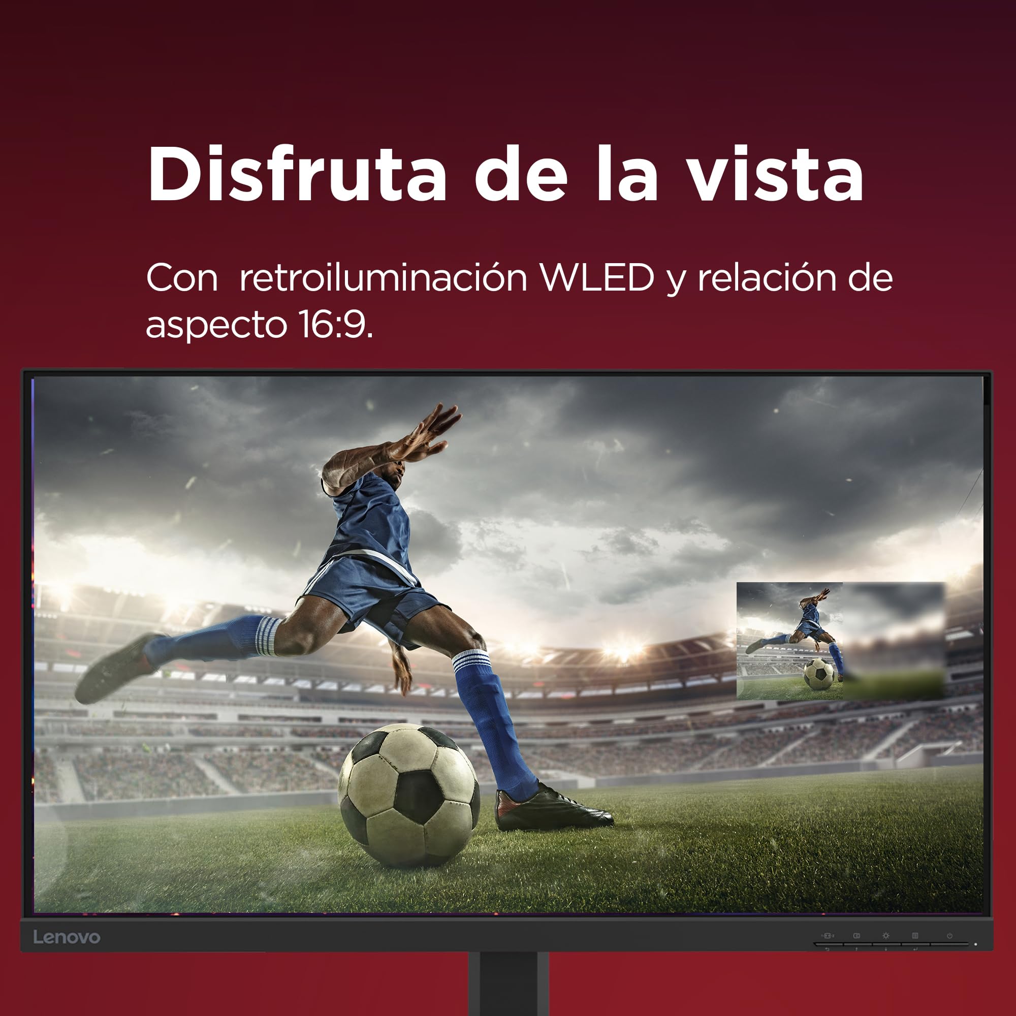 Lenovo L27-4e - Monitor FHD 27" (IPS, HDMI 1.4 - VGA, 16:9, Tasa de Refresco 100 Hz, Tiempo de Respuesta 4ms, 99% sRGB, Montaje VESA 100 mm, Soporte Inclinable) Negro — view 9