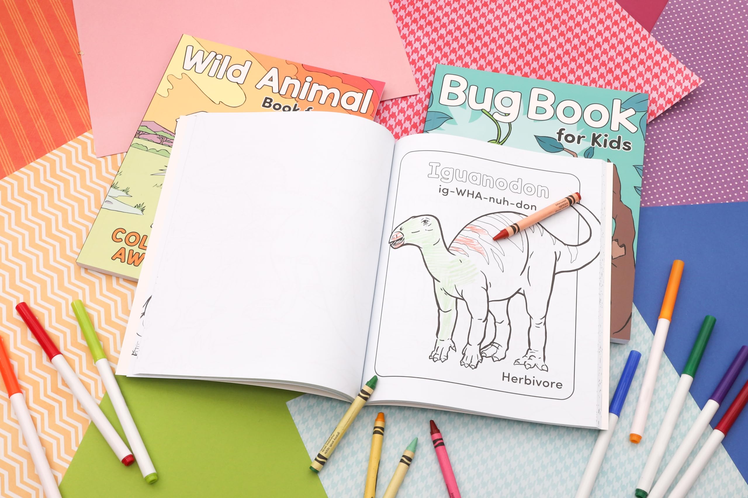 Coloring Book Box Set: 3 Books for Coloring Fun and Awesome Facts about Dinosaurs,Bugs,and Wild Animals(Perfect Gift for Kids Ages 3-7) (A Did You Know? Coloring Book) - Image 10