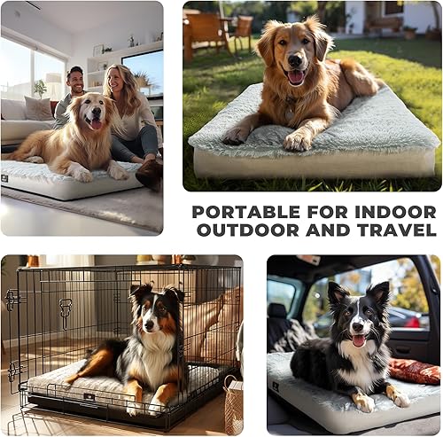 Miniatura 6 de Veehoo Cama inflable para perros grandes, cama lavable para perros con colchón de aire para perro, cama indestructible y duradera para perros para