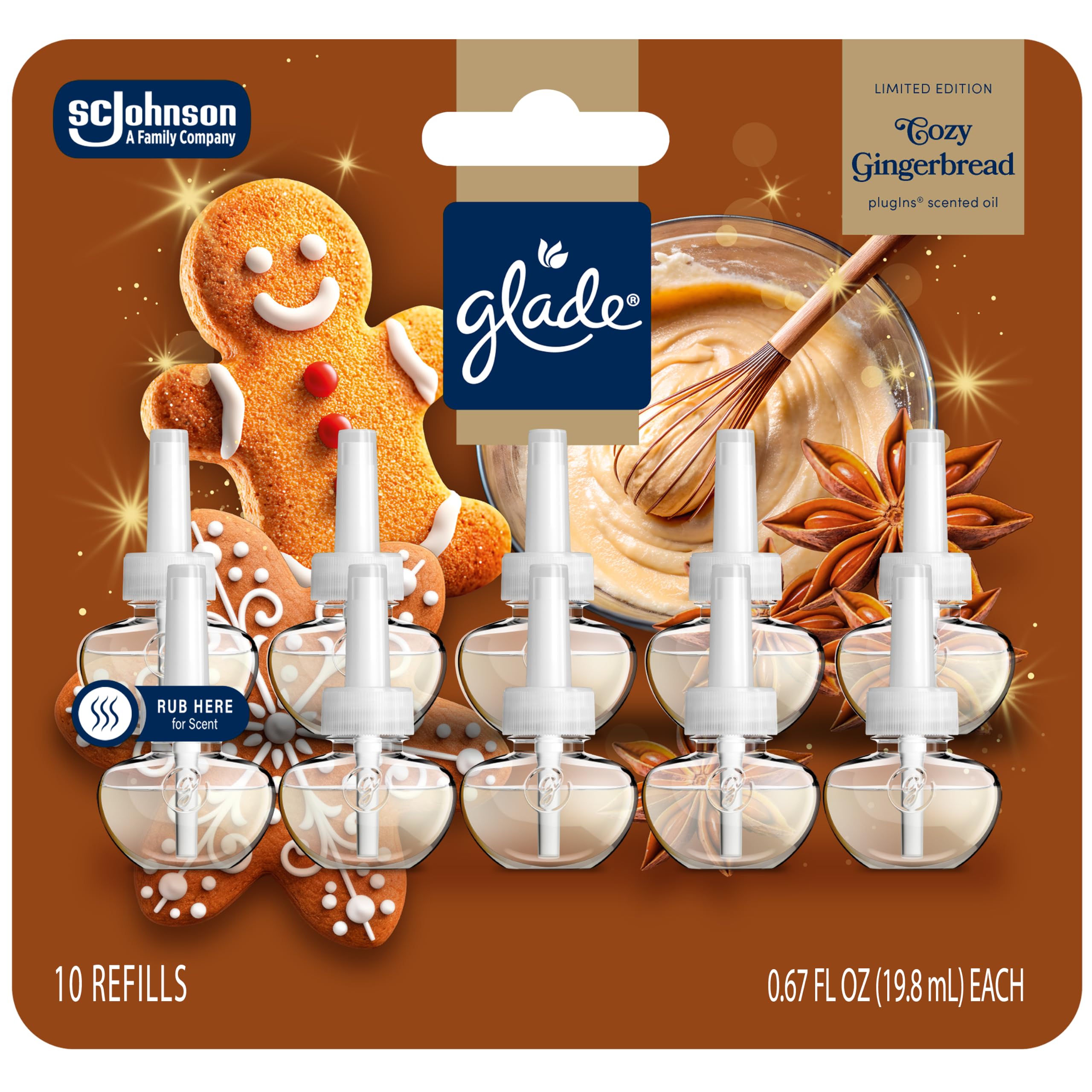 Photo 1 of Glade PlugIns Cozy Gingerbread Scented Oil Refills (10 ct.)