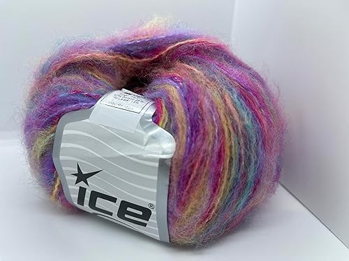 Miniatura 7 de Myrtle Rainbow - Hilo de mezcla de lana acrílico difuso, poliéster, peso DK, 1.76 oz (1.75 onzas) 459.3 ft (153 yardas)