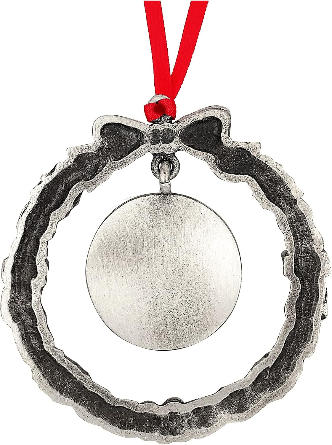 Coin Snowman Silvertone Pewter Ornament| Colorized Quarter | Red Ribbon | Certificate of Authenticity