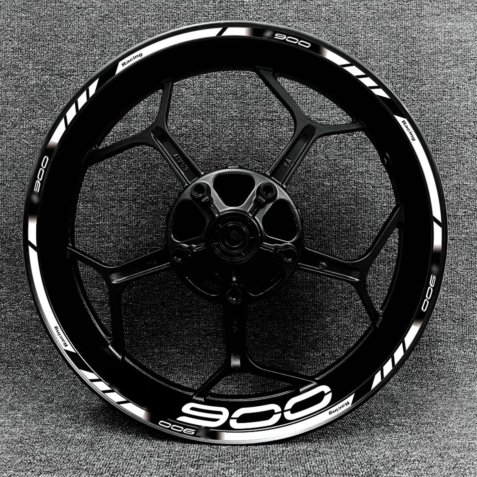 Motorcycle Racing Equipment Accessories Wheel Tire Rim Adhesive Reflective Decal Sticker for Kawasaki Z900 Decorative(Color7)