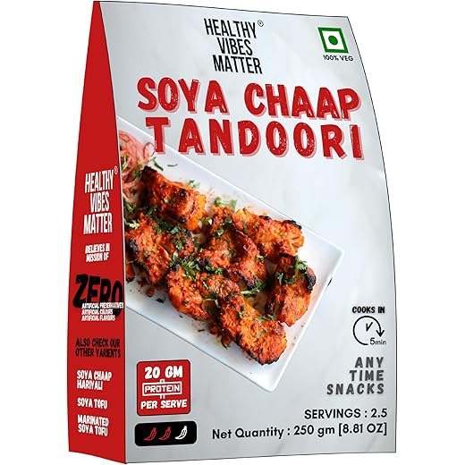 Healthy Vibes Matter Tandoori Soya Chaap Masala, Ready to Cook Spice Mix, Tasty Soya Chaap (pack of 2) (2)