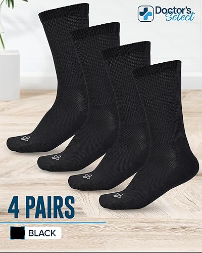 Miniatura 4 de Doctor's Select Calcetines para diabéticos para hombres y mujeres, 4 pares de calcetines de neuropatía, calcetines para diabéticos para hombres