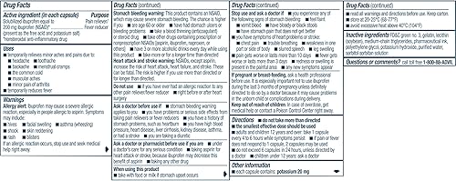 Miniatura 18 de Advil Liqui-Gels Pain Reliever and Fever Reducer, Pain Medicine for Adults with Ibuprofen 200mg for Headache, Backache, Menstrual Pain and Joint