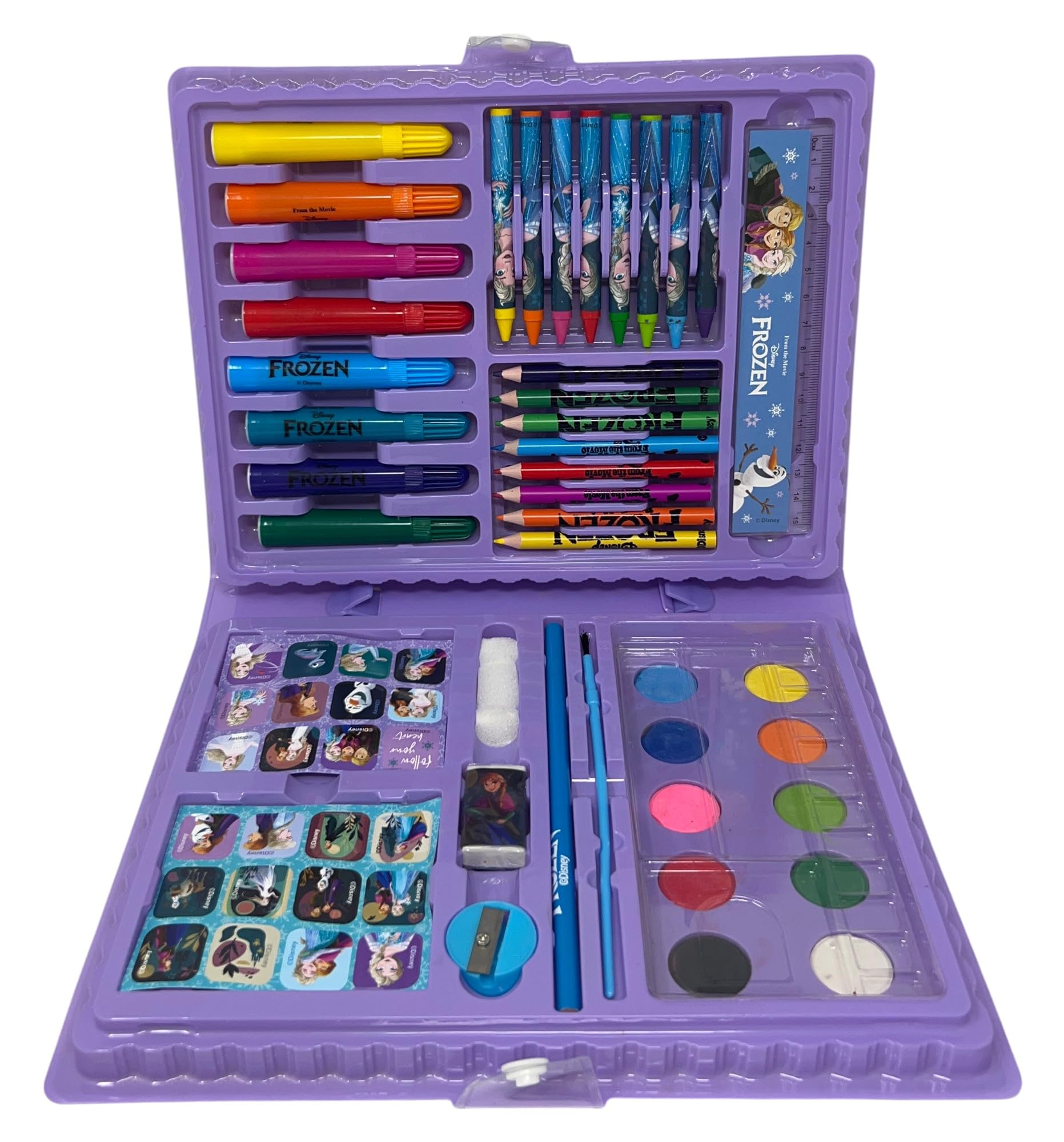 CARTOON Disney Frozen Children's 65 Piece Set of Colours and Stationery Drawing and Painting Kit, Frozen 2 - Image 4