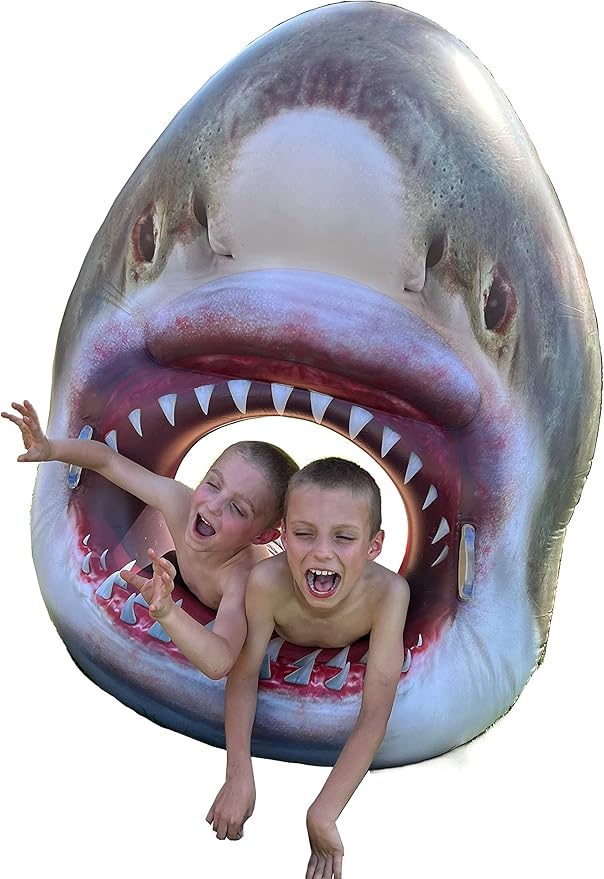 Jumbo Inflatable Shark Head Pool Float! This Cool and Funny