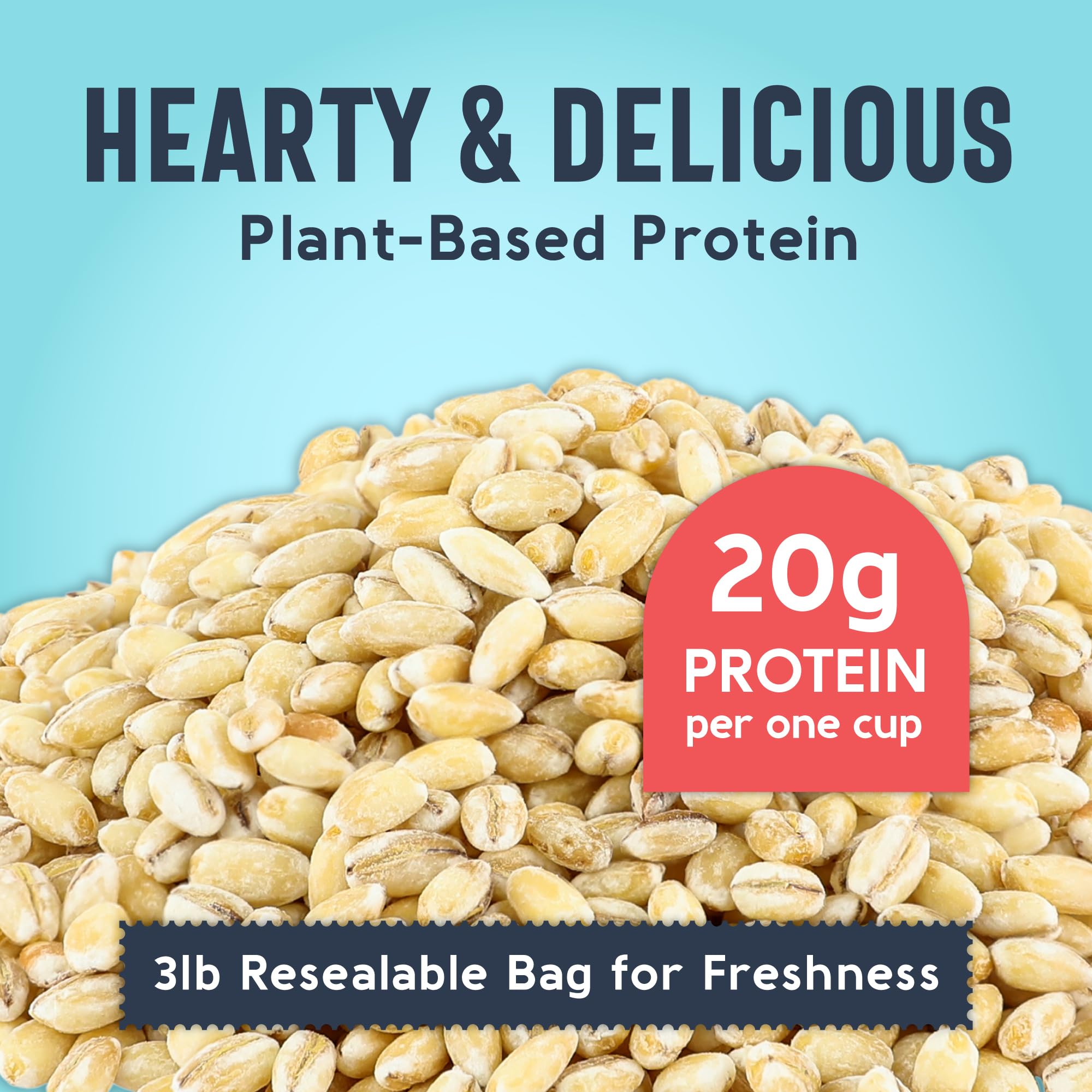 ONE IN A MILL Pearl Barley 3LB Bulk Resealable Bag For Beef Stew Soups Steel Cut Oatmeal Casseroles — view 2