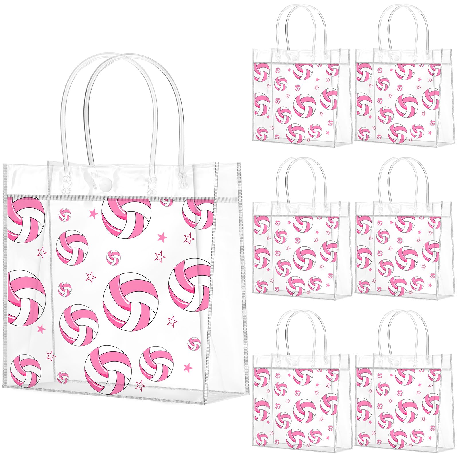 Wesnoy 24 Pcs Sport Party Favor Soccer Goodie Gifts Bags with Handles Reusable Sport Themed Treat Bags for Candy Birthday Party Supplies 8 X 8 X 3.15'