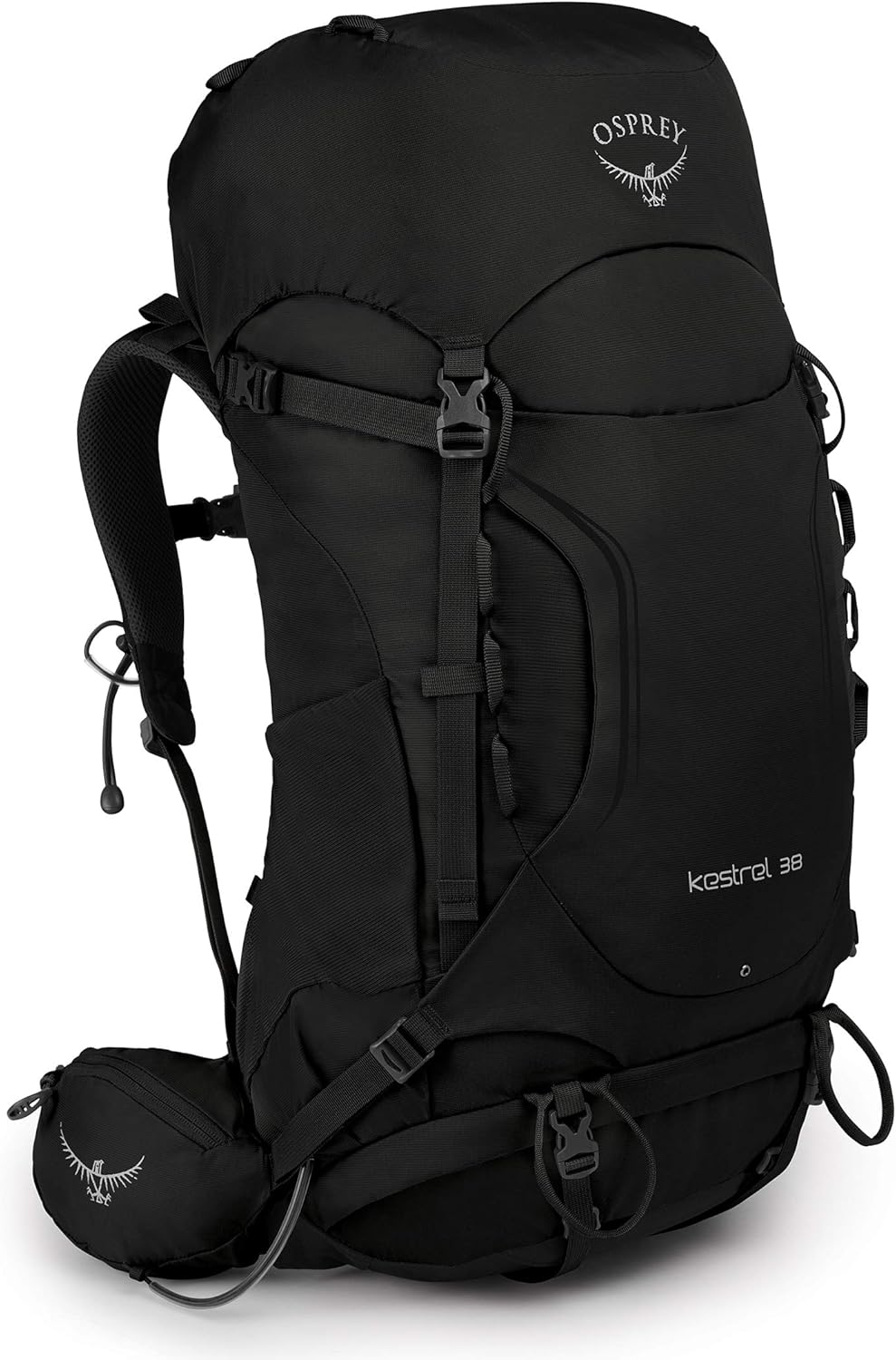 Osprey Kestrel 38 Men's Hiking Backpack Black Small/Medium