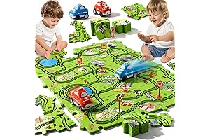 48 PCS Puzzle Race Track Car Set Toys for Little Racers