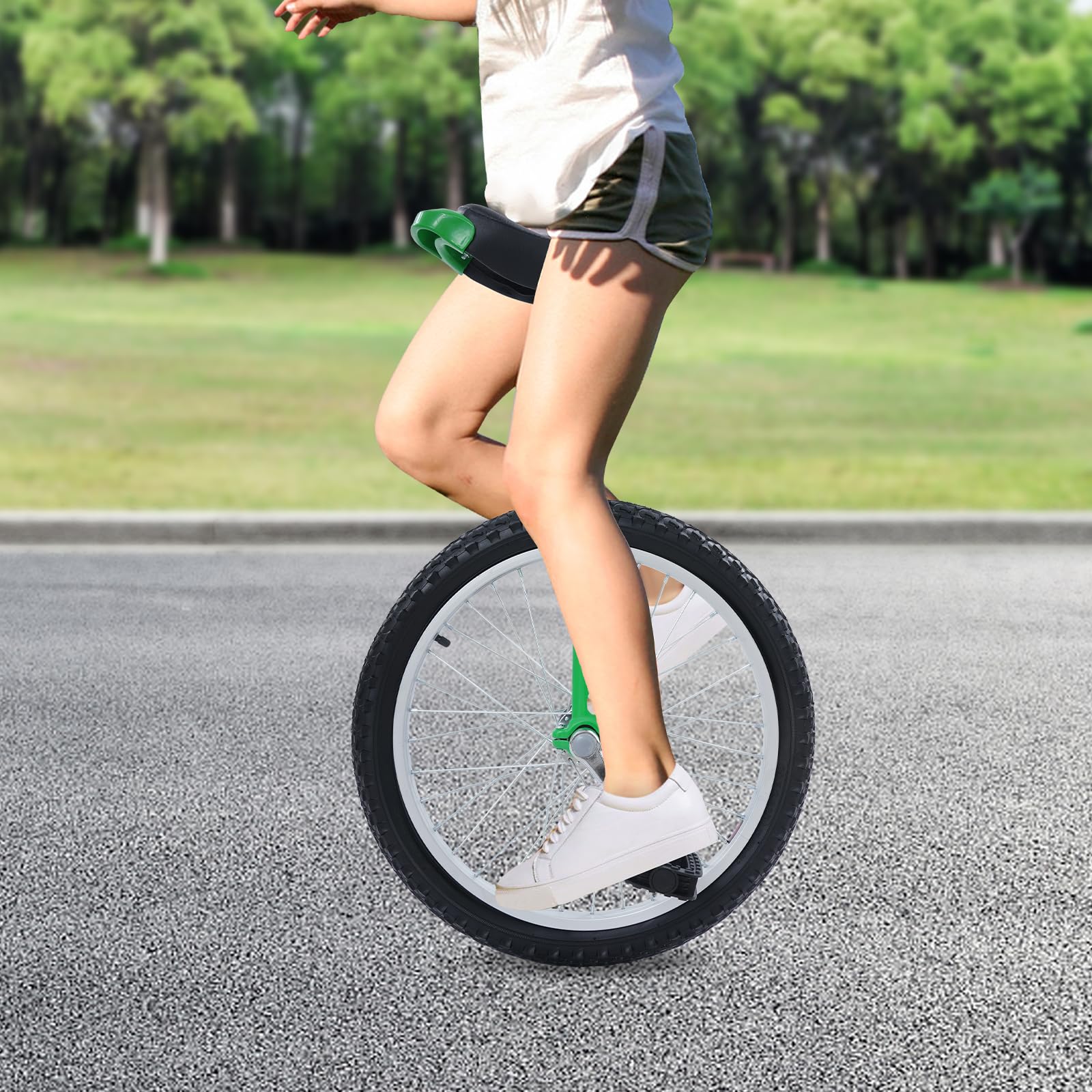 Monocycle d'entraînement d'équilibre 20 pouces pour enfants et adultes de 1,55 à 1,75 m - Hauteur réglable - Monocycle avec selle ergonomique - Pour débutants et professionnels - Unisexe