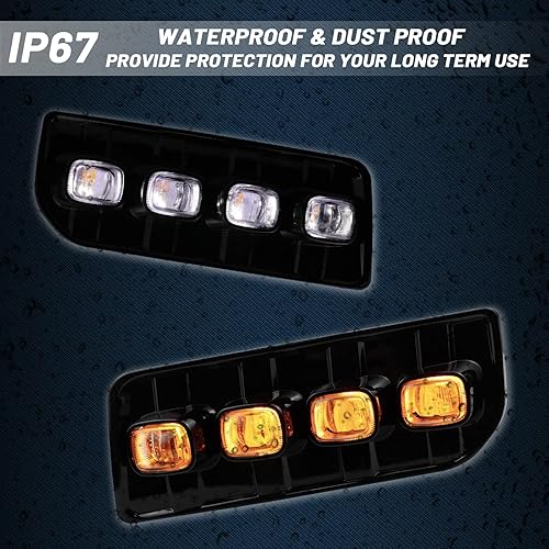 Miniatura 6 de Switchback - Lámpara LED ámbar blanca para parachoques delantero, antiniebla, diurna, secuencial, función de señal de giro LED compatible con Toyota