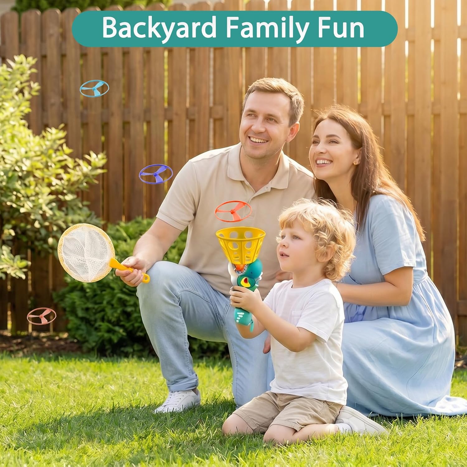 Outside Toys for Kids 4-8, Electric Dinosaur Flying Disc Launcher Toy for Kids, Automatic Flying Saucer Chasing & Catching Game for Boys and Girls, Outdoor Backyard Beach Indoor Active Toy - Blue image 2