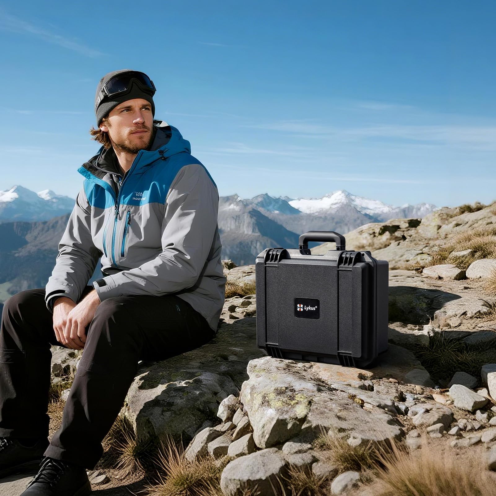 Lykus Titan AA100 Maletín/Maleta/Estuche/Case Impermeable para Paquetes de Drones Antigravity A1,Admite 7 baterías[Solo MALETÍN]