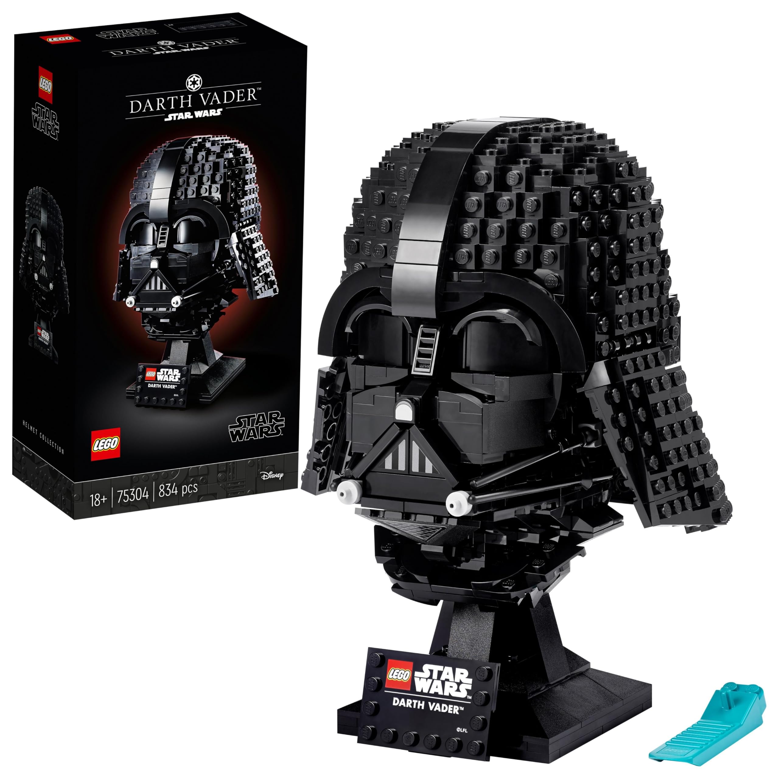 Star Wars Darth Vader Helmet Set, Mask Display Model Kit for Adults to Build, Gift Idea for Men, Women, Him or Her, Collectible Home Decor Model 75304