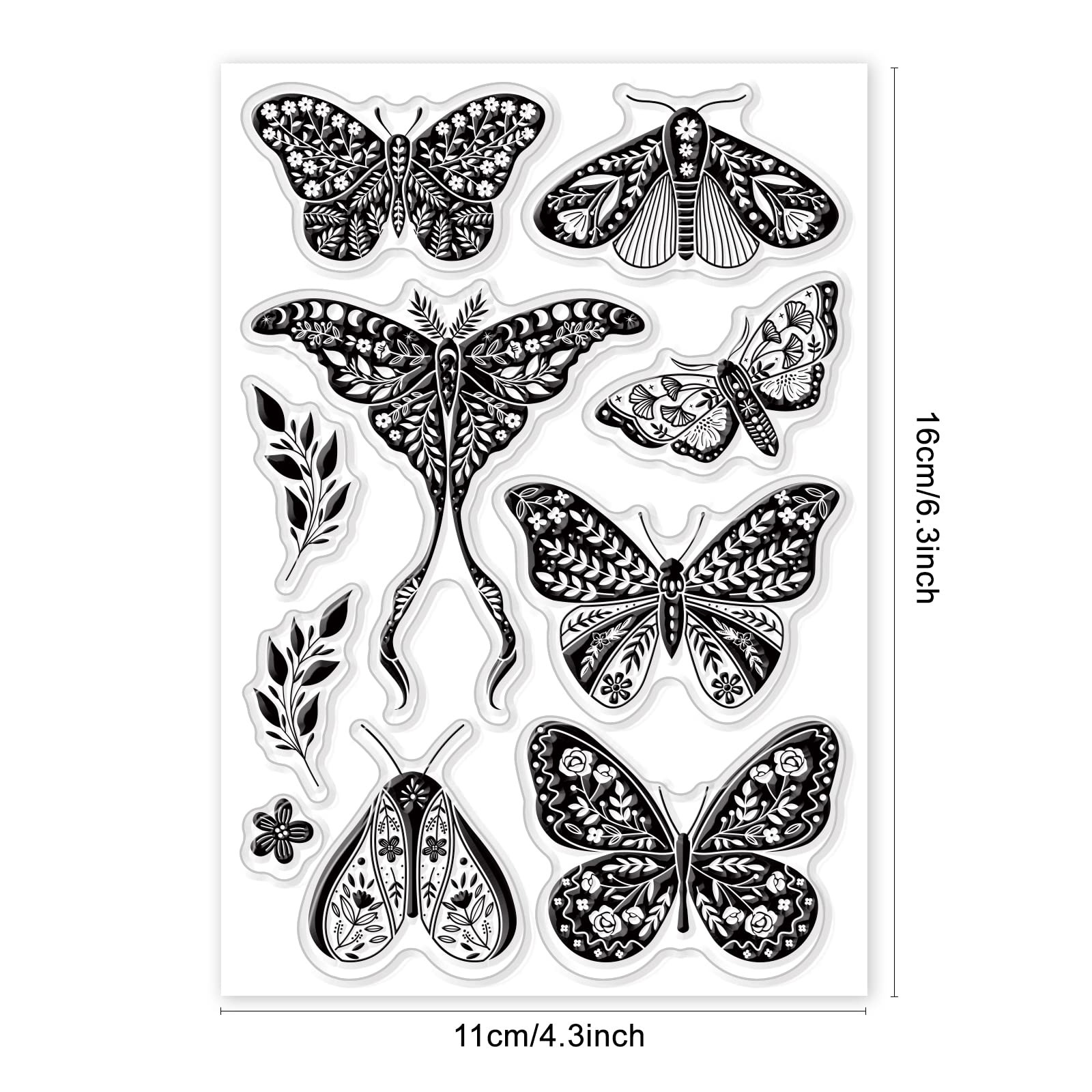 Globleland Stamps And Dies GLOBLELAND Daisy Bookmark Clear Stamps For Card Making Spring Flowers Bookmark Butterfly Silicone Clear Stamps Seal For DIY Scrapbooking Embossing Photo Album Decor Clear Rubber Stamps