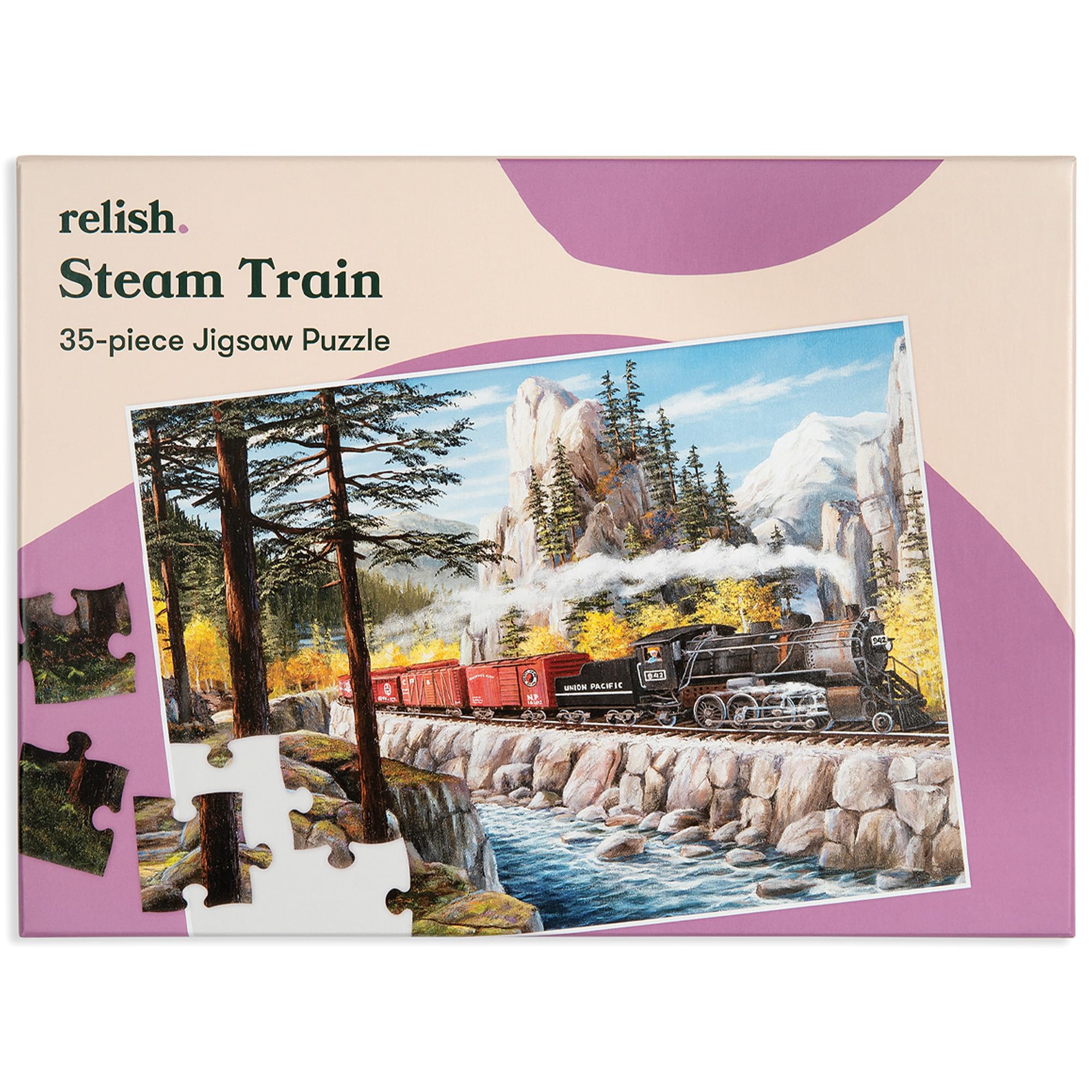 Relish ‘Steam Train’ Puzzle 35 Pièces : Activités Adaptées aux Seniors Atteints de Démence ou d’Alzheimer