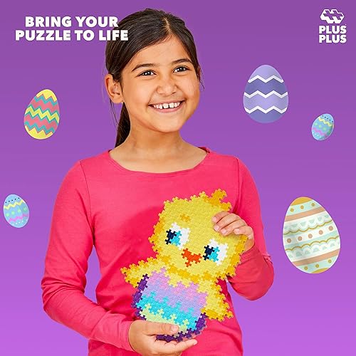 Miniatura 4 de PLUS PLUS - Rompecabezas por número - Pollito de 250 piezas - Tallo de construcción de construcciónjuguete de vapor, mini bloques de rompecabezas