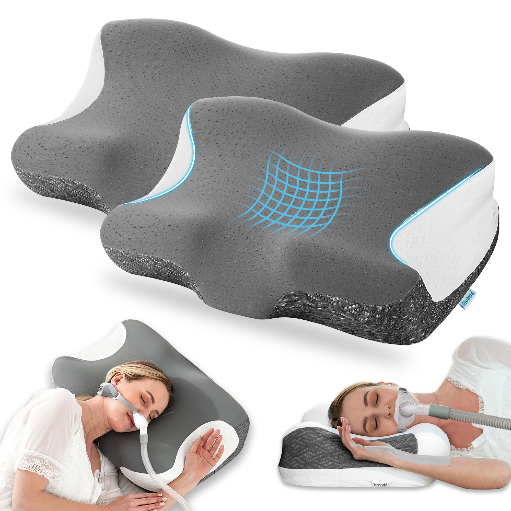 Elviros CPAP Pillow 2-Pack