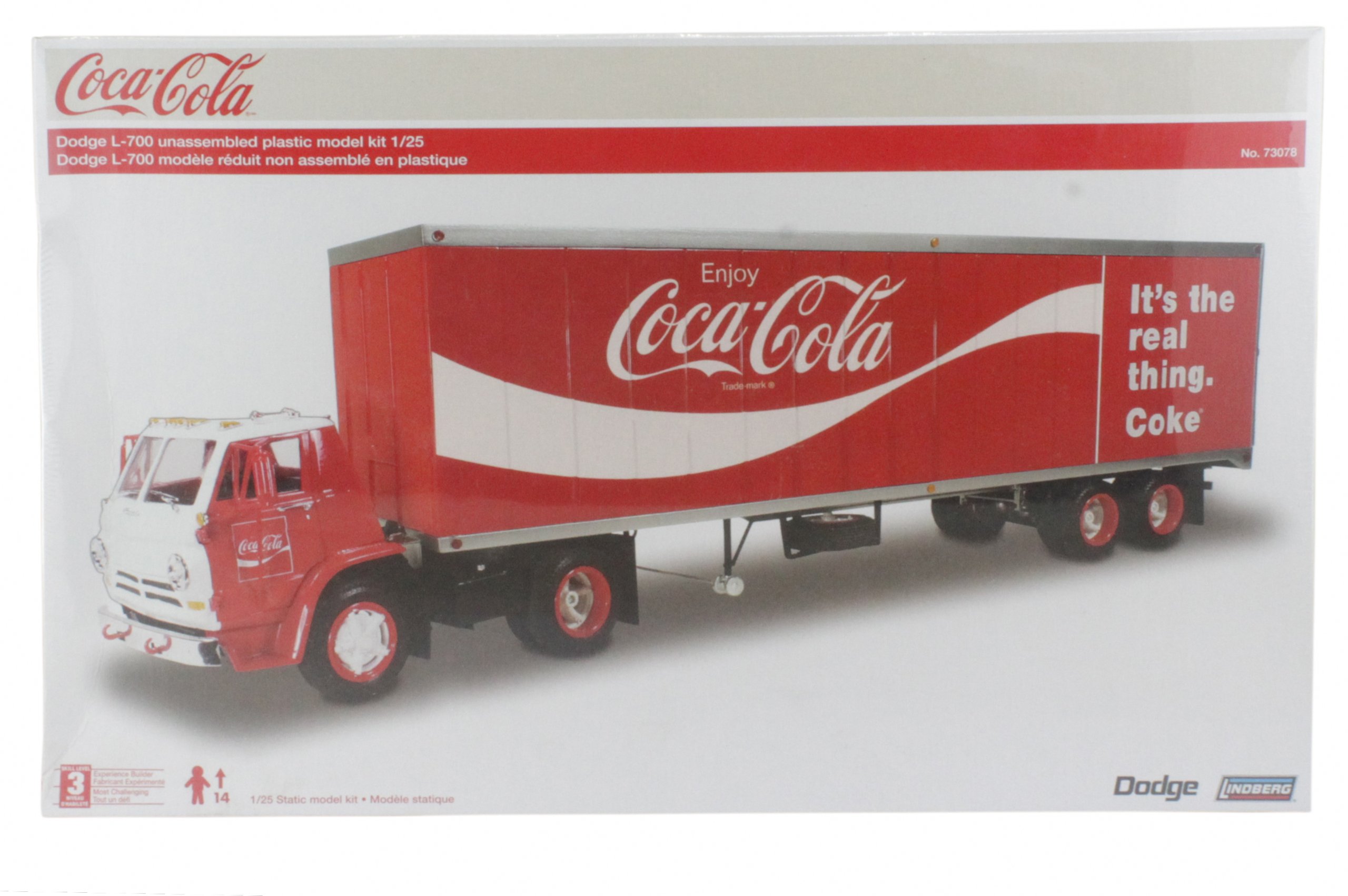 Lindberg 1/25 Scale '69 Dodge L-700 Model Kit - Coca-Cola
