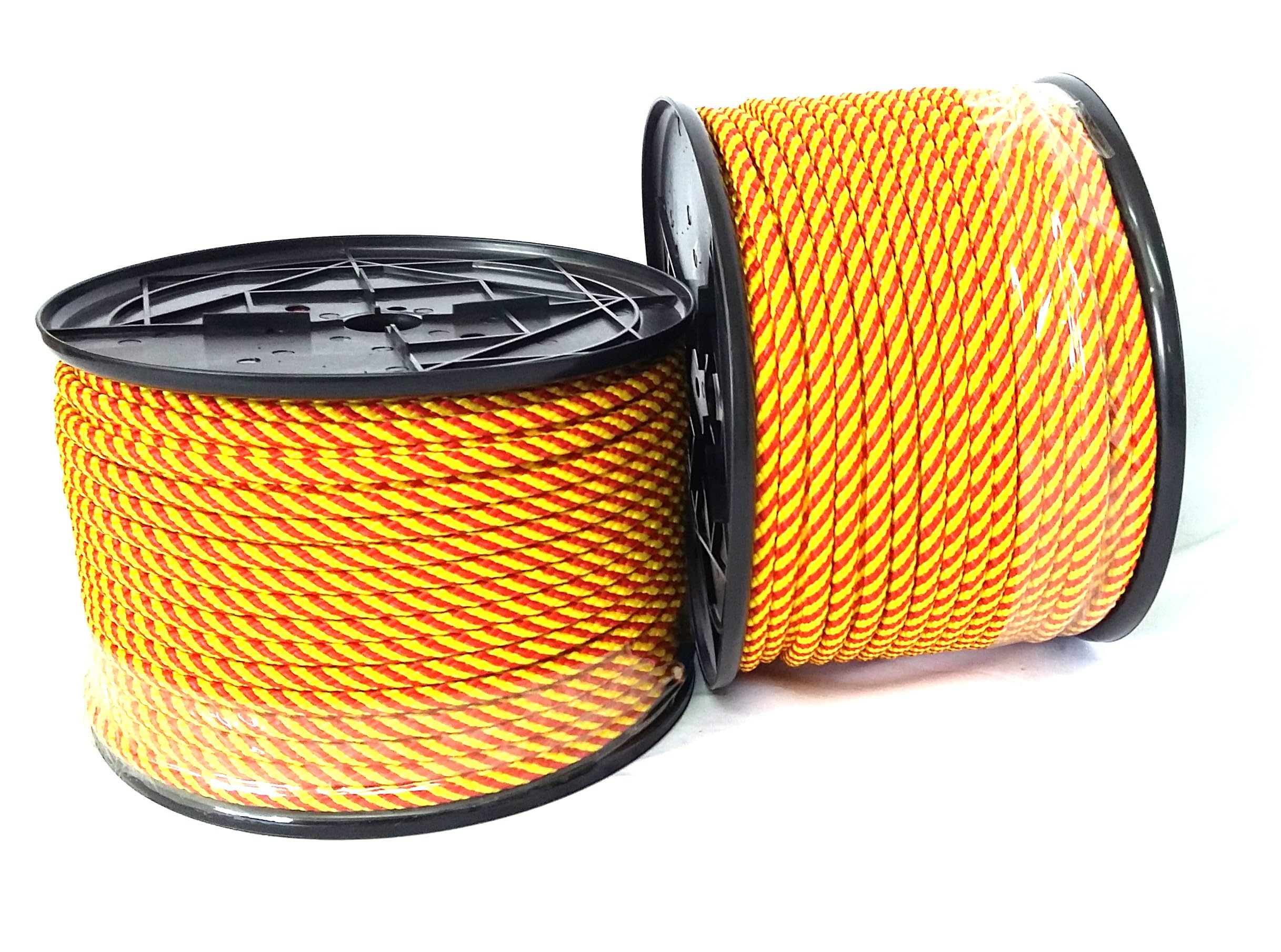 Cuerda Jáquima-Cuerda para cabezal de caballo de 100 m. Color Rojo/Amarillo… (8 mm)