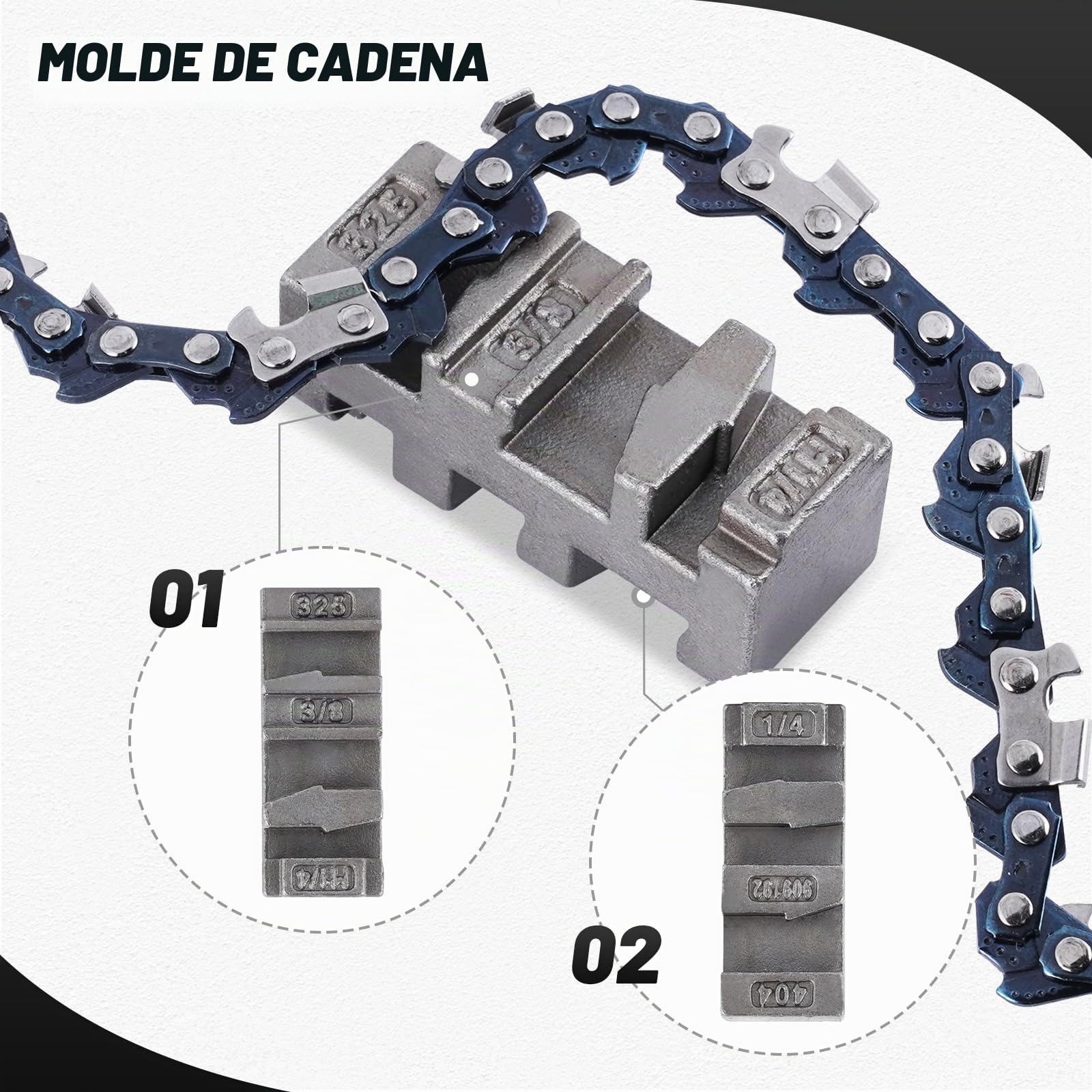 YUCHENGTECH Rompedor y Giratorio de Remaches 2 en 1 | Derivadora y Remachadora Universal para la Mayoría de Cadenas de Motosierra