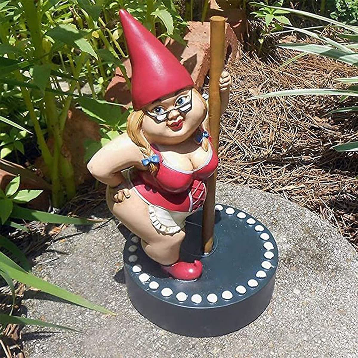 Estatuas GNOME De Jardín, Resina Traviesa Bailando Gnomo Figurilla, Funny Estatuas De Jardín para Yard, Flat, Office Art Decoraciones Regalos Navideños,A