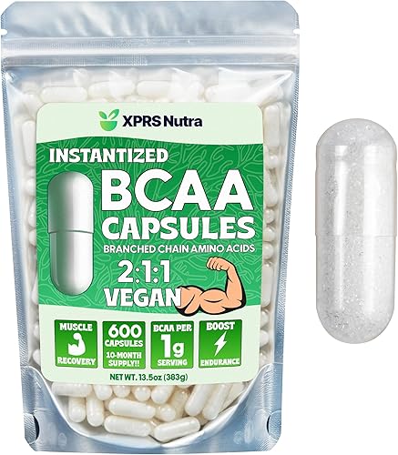 Miniatura 8 de BCAA Aminoácidos Cápsulas - Suplemento de aminoácidos BCAAS Premium - Pastillas BCAA - Cápsulas de aminoácidos BCAAS - Suplementos nutricionales de